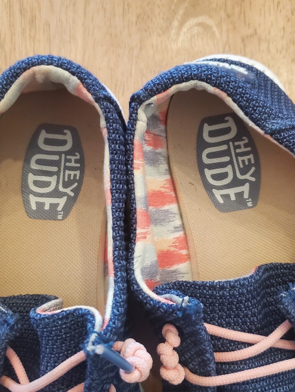 Hey Dude Blue Knit Casual Slip-On Shoes - Picture 8 of 9